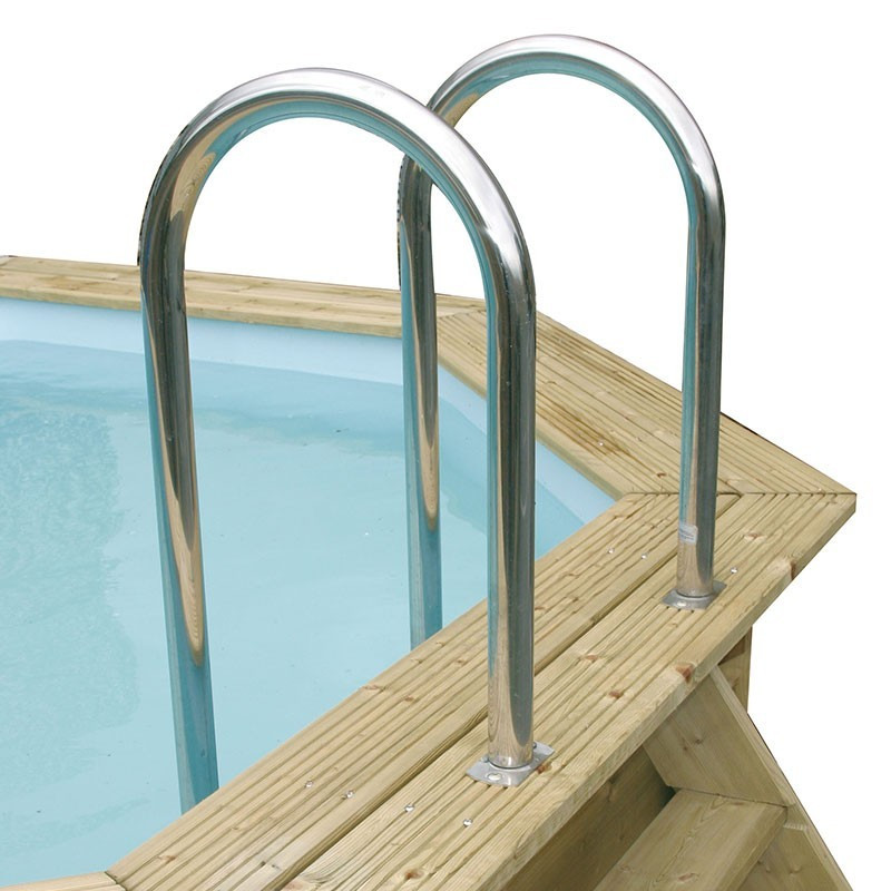 Achteckiger Pool Sunwater 300x490cm - beige Liner - Ubbink (Lieferung: 15 Tage)