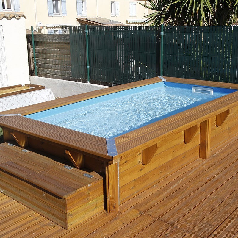 Rectangular swimming pool Azura 200x350cm - blue liner - Ubbink (delivery: 15 days)