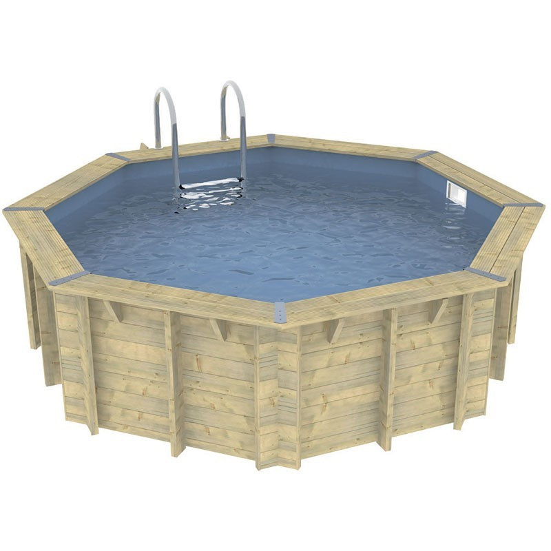 Achteckiger Swimmingpool Océa ø430cm - blaue Folie - Ubbink (Lieferung: 15 Tage)