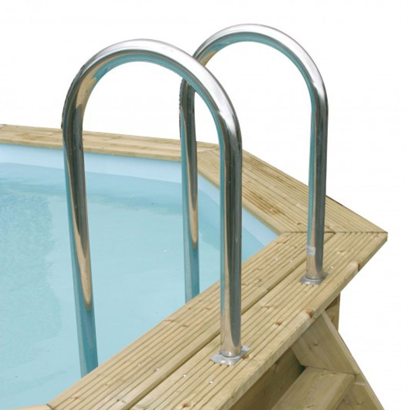 Octagonal swimming pool Océa ø430cm - blue liner - Ubbink (delivery: 15 days)