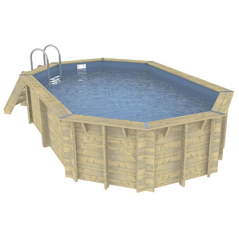 Swimming pool Océa 400x610x130cm - blue liner - Ubbink (delivery: 15 days)
