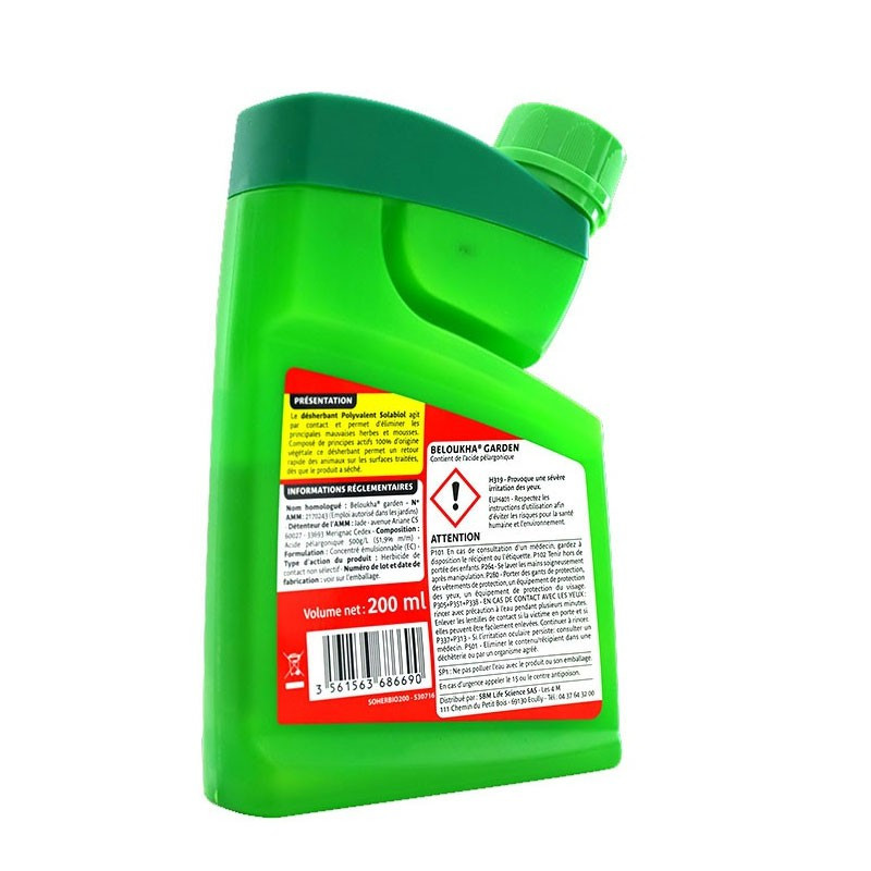 SOLABIOL MULTI-PURPOSE WEED KILLER CONCENTRATE SHOCK CONCENTRATE 400ML SELF-DOSING CANISTER