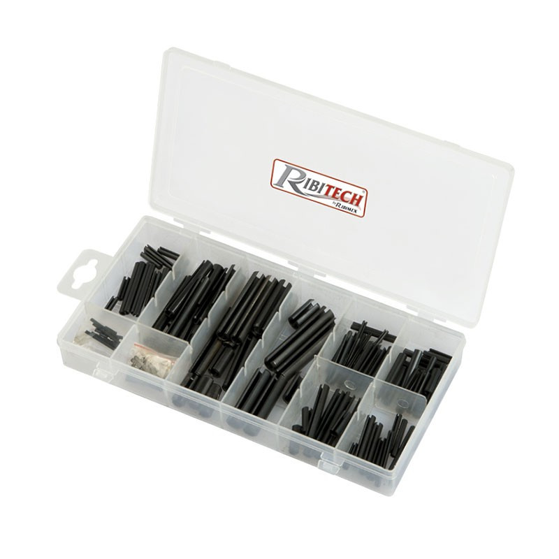 Set of 120 elastic steel pins in a box - Ribitech
