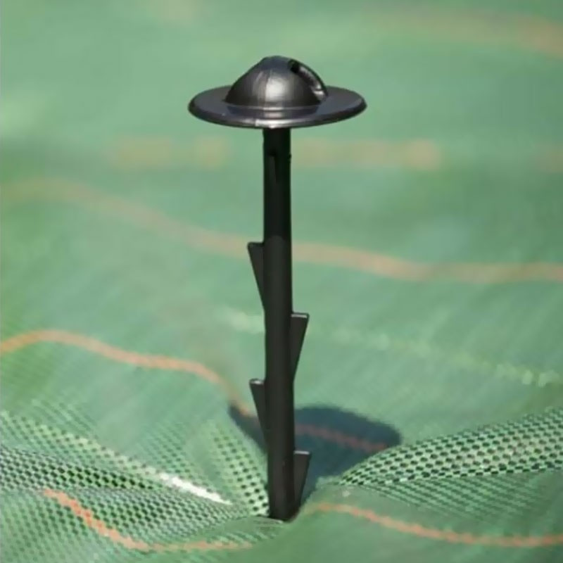 Black notched anchor for fixing film and mulch film h20cm - Nature