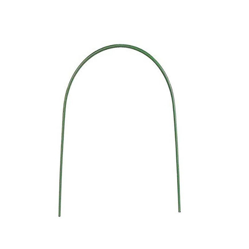 Arco in acciaio plastificato verde di 8 mm di diametro e 120 cm di lunghezza - Curva di h48X56 cm Nature
