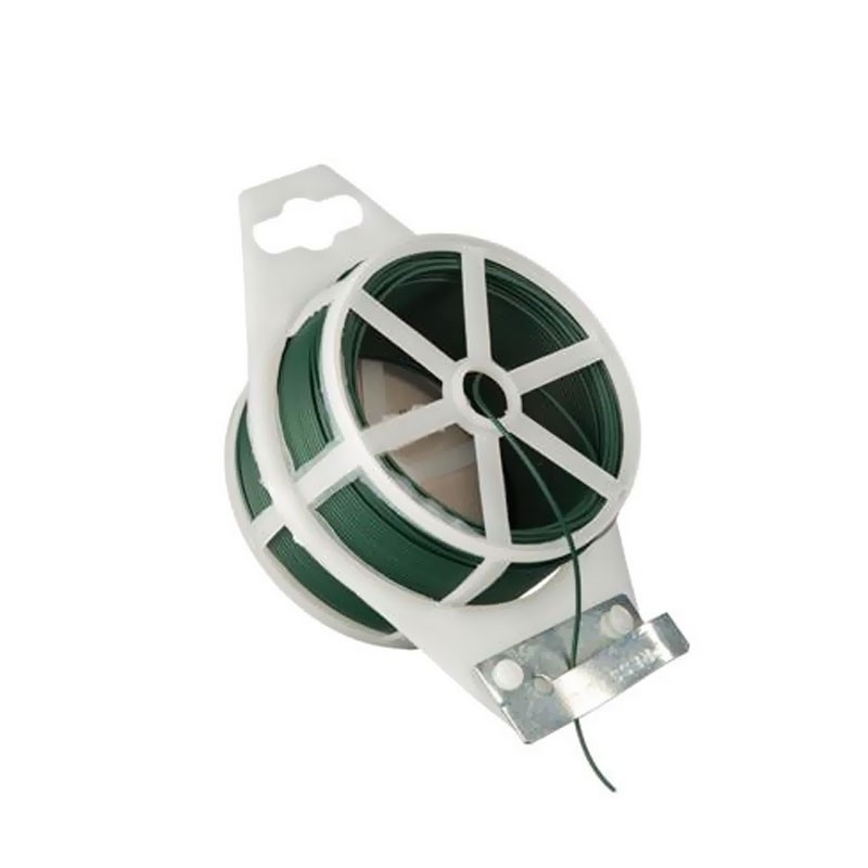 Green plastic-coated wire - Diameter 1.2 mm x 50 m - Nature