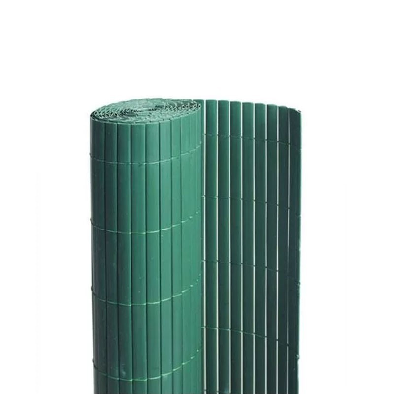 Beidseitiger Palisadenzaun PVC 19kg/m² - Grün - 1,2x3m - - Nature
