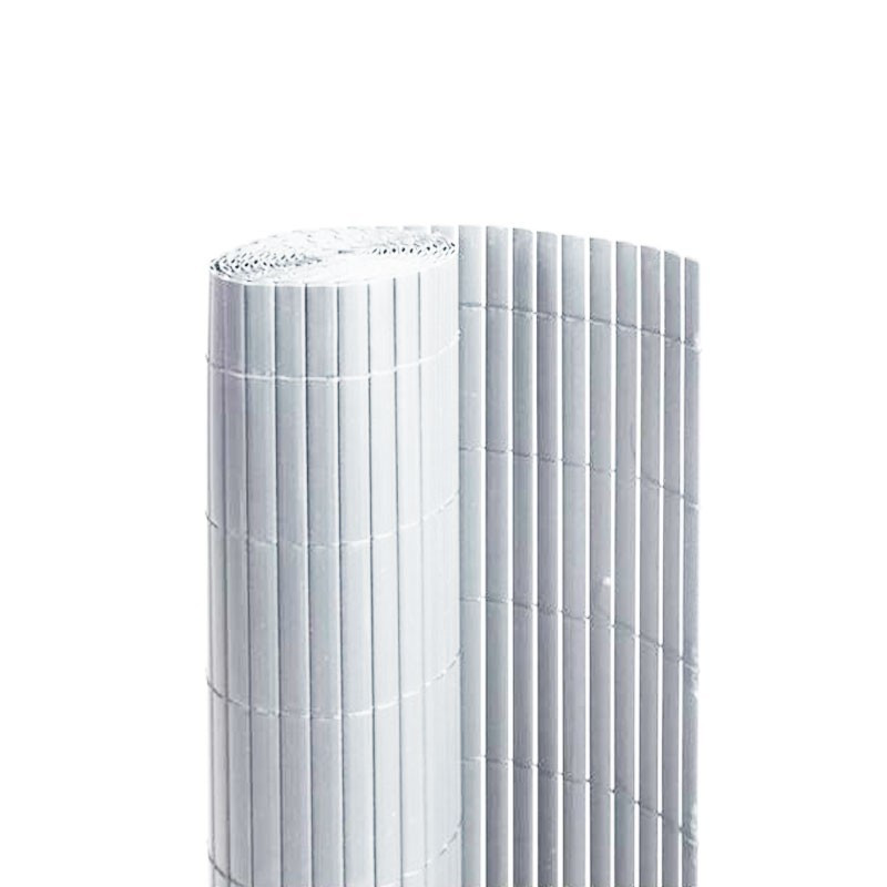 Doppelseitiger Palisadenzaun aus PVC 19kg/m - Weiß - 1x3m - Nature
