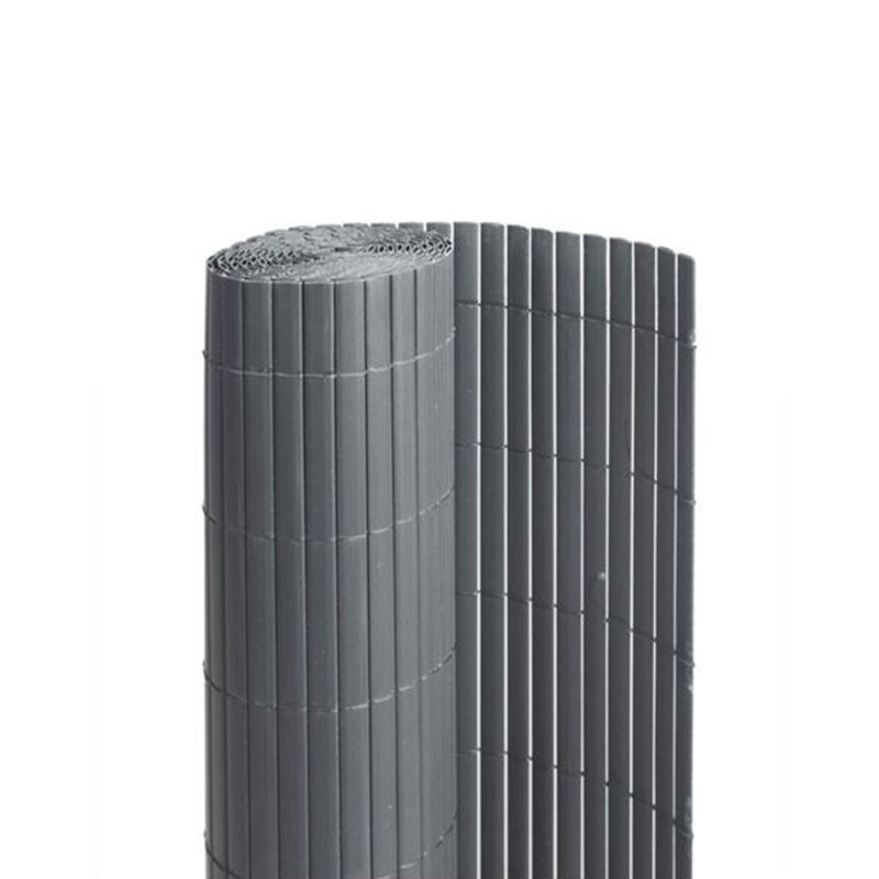 Dubbelzijdige PVC omheining 19kg/m² - Grijs - 1x3m - Nature