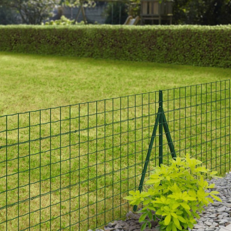 Square mesh galvanized steel plastic coated green - 25mm 50x500cm - Nature