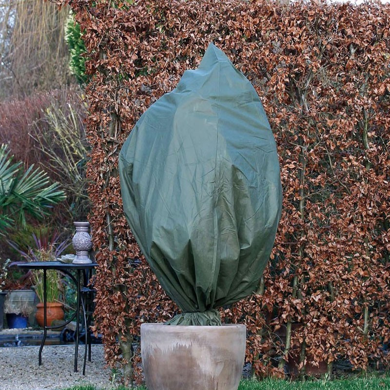 Nature -Set of 3 winterizing covers with drawstring - Green - 100 x 80 cm - Diameter 50 cm - Nature