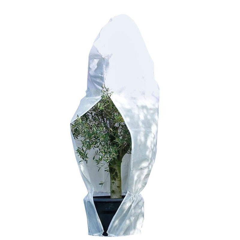 Winterhoes met koord - Wit - 250 x 314 cm - Diameter 200 cm - Nature