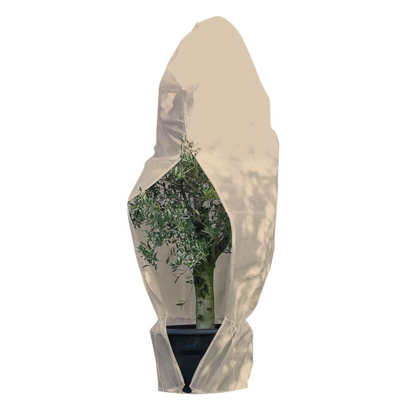 Winterhoes met koord - Beige - 200 x 236 cm - Diameter 150 cm - Nature