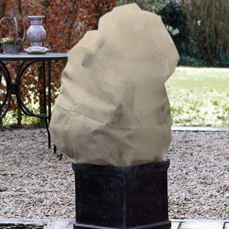 Wintering cover with drawstring - Beige - 250 x 314 cm - Diameter 200 cm - Nature