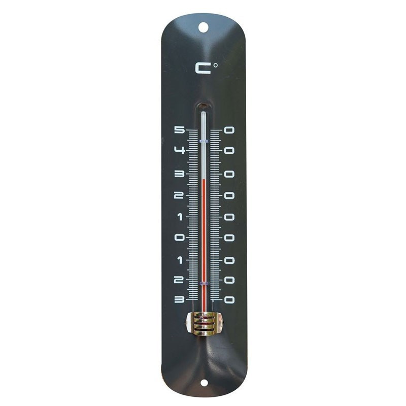 Epoxy exterior metal wall thermometer - Anthracite H 30 X 6.5 X 1 cm - Nature