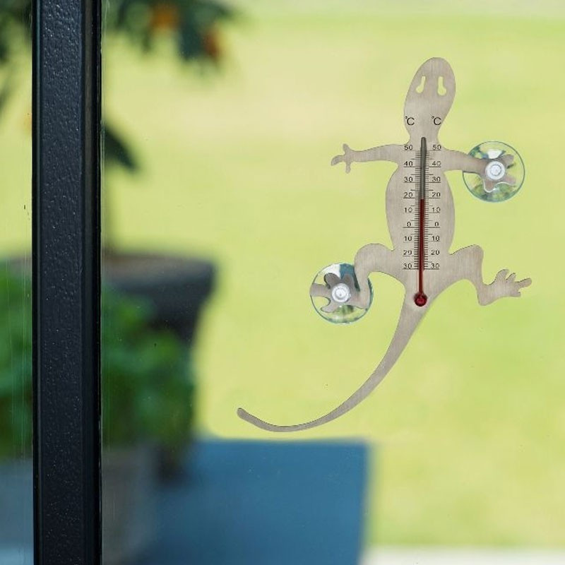 Outdoor metal thermometer - Suction cup salamander20 X 16 X 1 cm - Nature