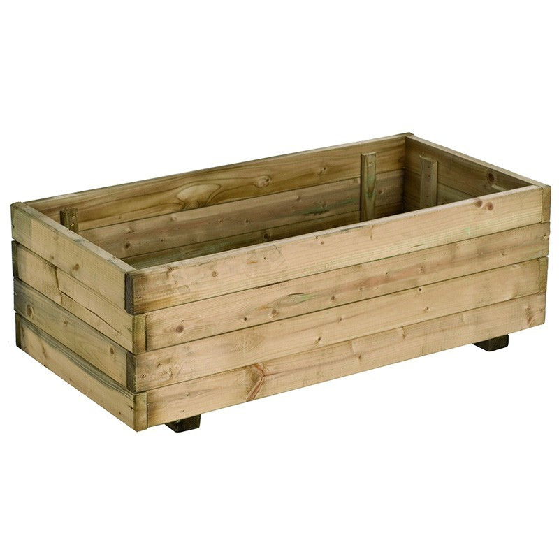 Wooden Tray RUSTICA pot RECTANGLE 80x40x27cm - Forest-Style