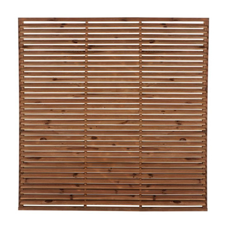 Brown Louvered screen ep75 1800x1800 mm - Forest-Style