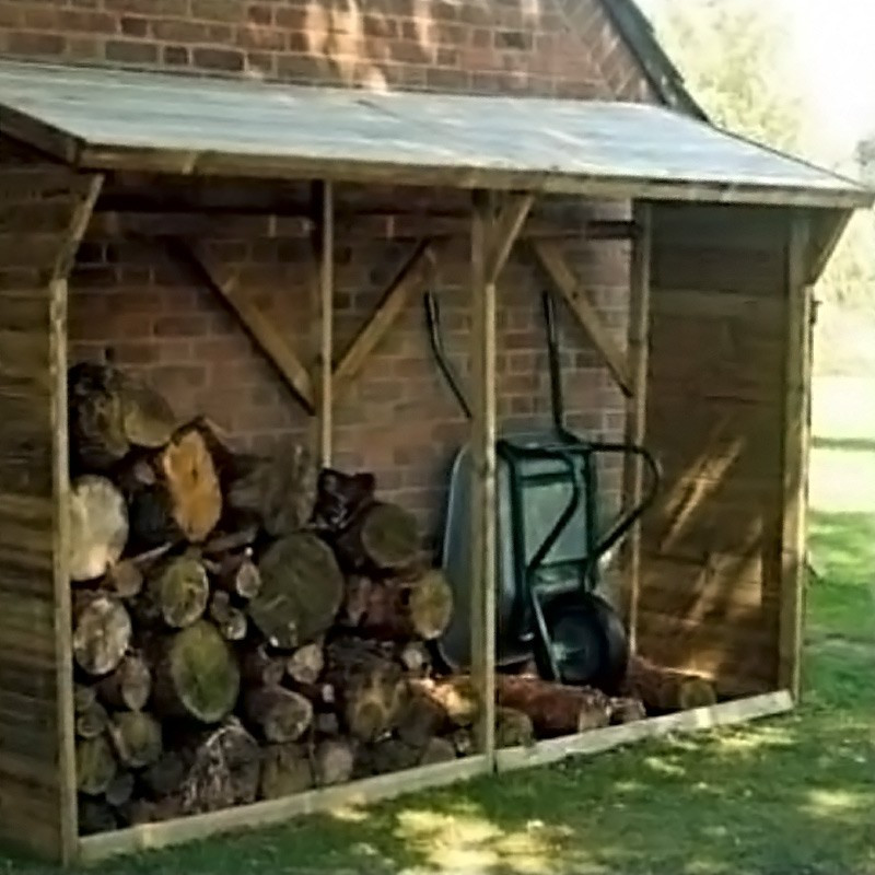 Wooden shelter MEMPHIS XL 7 STERES - 3200 x 1000 mm - Madeira