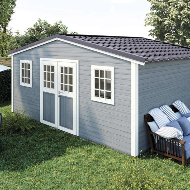 SHELTY PLUS premium tuinhuis - 20 m² - 498 x 395 cm - Madeira