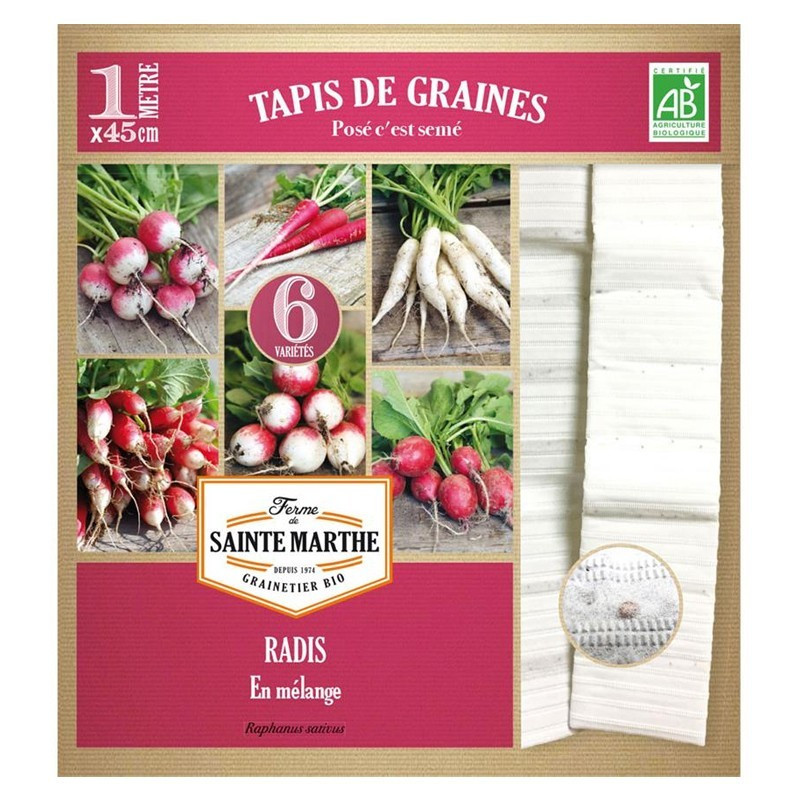  <x>La ferme Sainte Marthe</x> - Mixed radish mats on 6 Rows