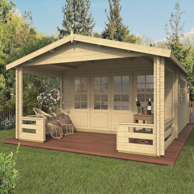 Chalet Bolton 13,4m² - Dicke 58mm - - Tuindeco