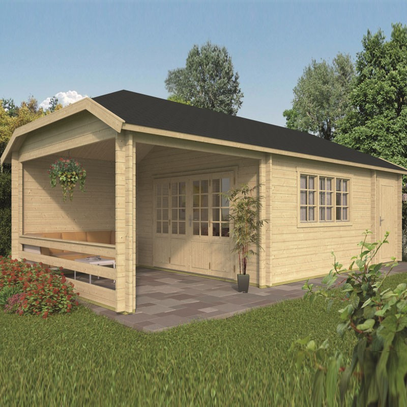 Chalet 22m² Sibella - Thickness 45mm - Tuindeco