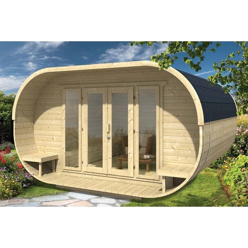 Oval Cabin 405 x 400 cm - 16,20 m² - Tuindeco
