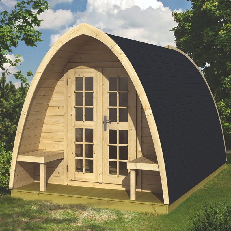Chalet Pod 480 - 11,52 m² - Thickness 28 mm - Tuindeco