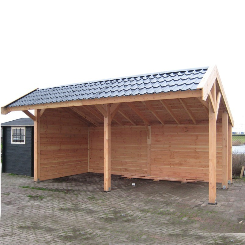 Pine garden shed - Tongeren - Wood colour siding - Tuindeco
