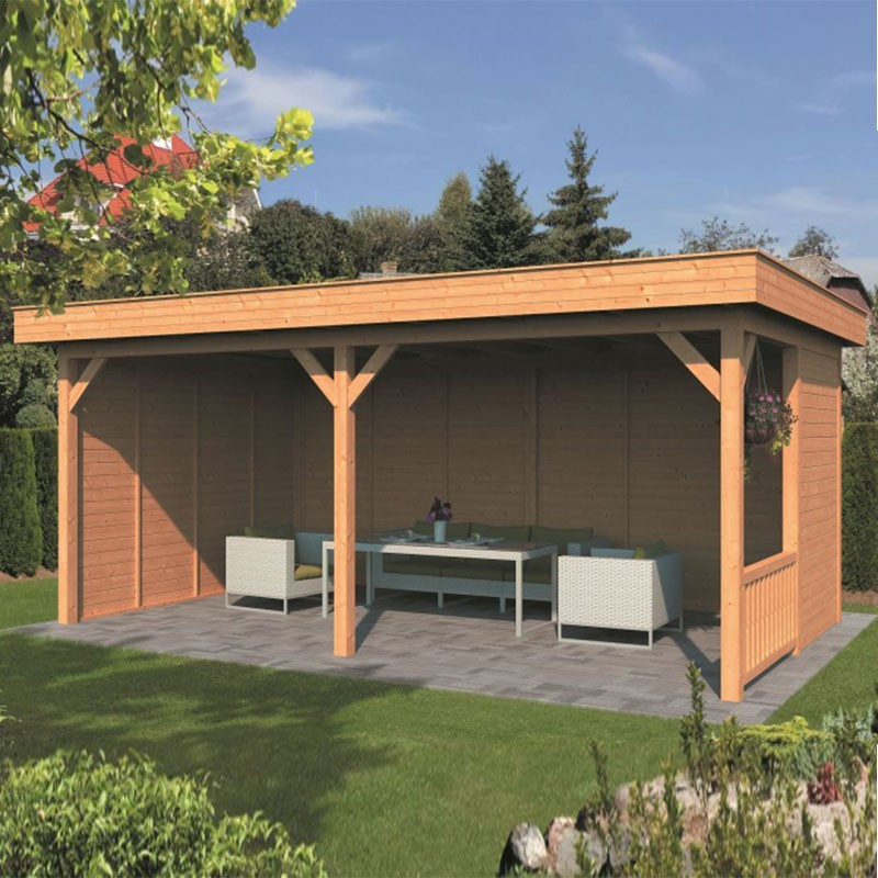 Bâtiment modulaire pour jardin Oslo XL type 3 - Paroi naturel - Tuindeco