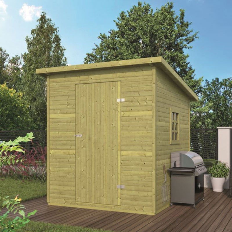 Garden shed - Olaf- Roof overhang - Asphalt cardboard - Tuindeco