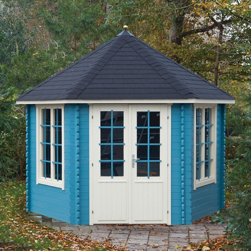 Sechseckiger Kiosk - 7,8 m² - 34 mm - Nora - Tuindeco