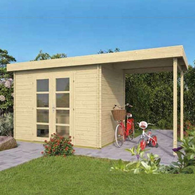 Cabanon 9,51 m² - 28 mm - Mi-Moderne - Tuindeco