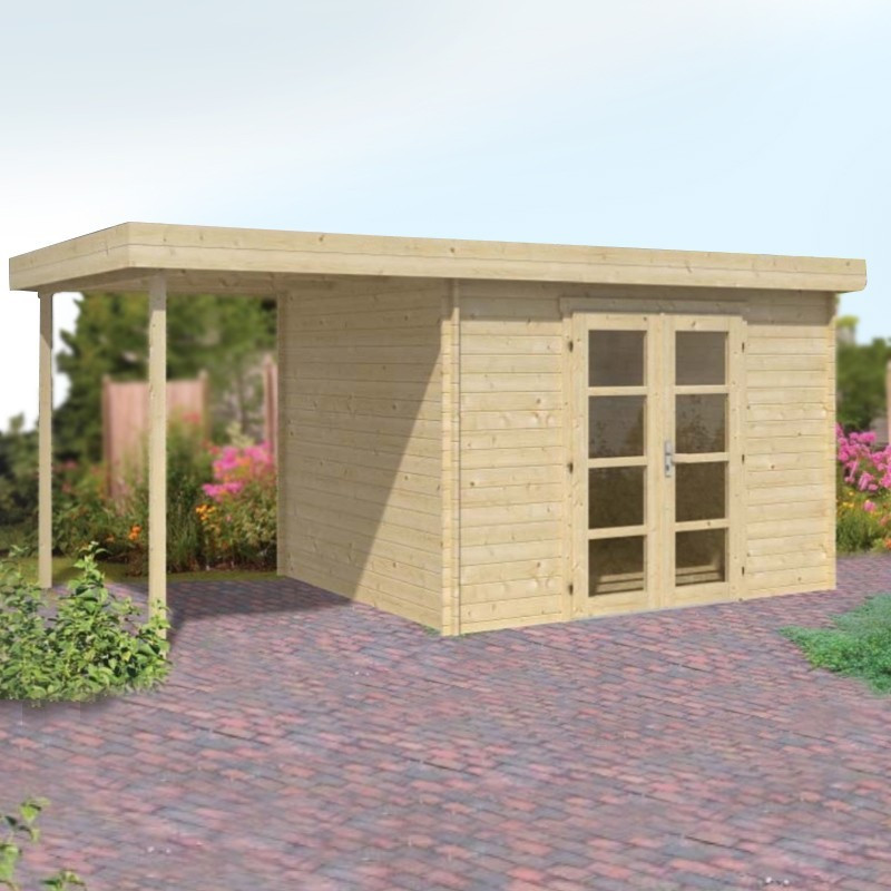 Garden shed 13,52 sqm - 28 mm - Extramodern - Tuindeco