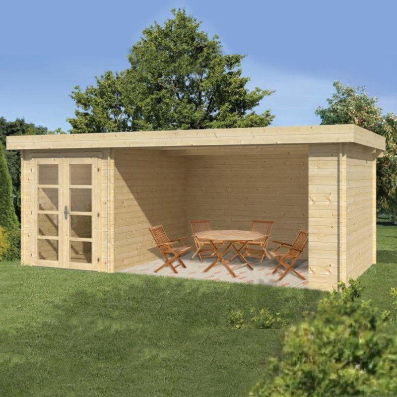 Garden shed 17,25 m² - 28 mm - Megamodern - Tuindeco