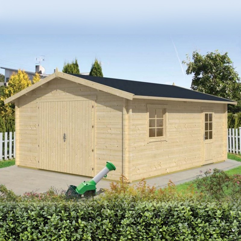 Wooden garage Rydell 26m ² - 470 x 570 cm - Tuindeco