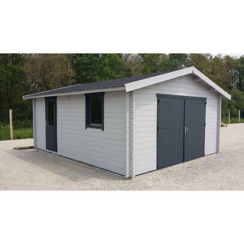 Garage en bois Rydell 26m² - 470 x 570 cm - Tuindeco