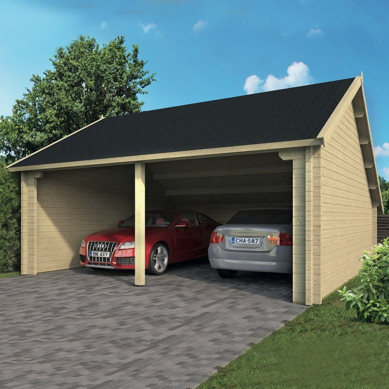 Garage remise en bois 36 m² - 70 mm - Nysse - Tuindeco