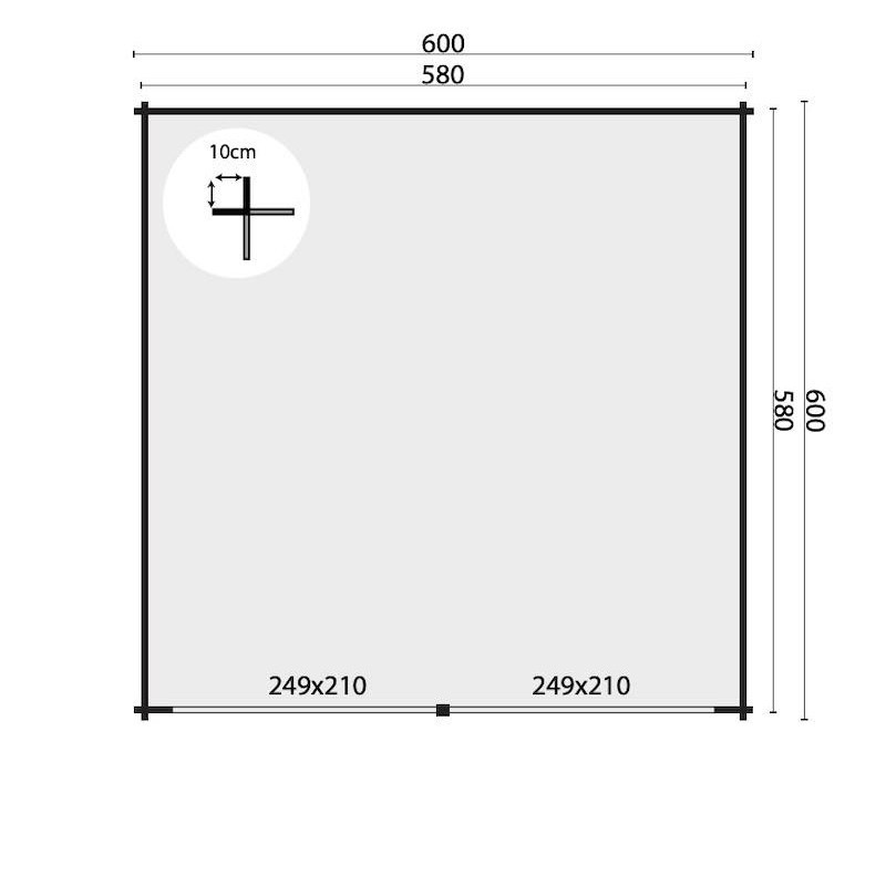 Garage remise en bois 36 m² - 70 mm - Nysse - Tuindeco