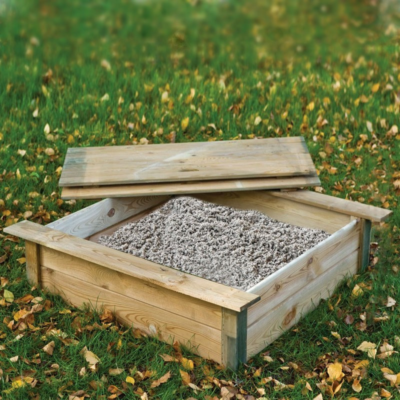 Caixa de areia quadrada de madeira - 100 X 100 cm - Tuindeco
