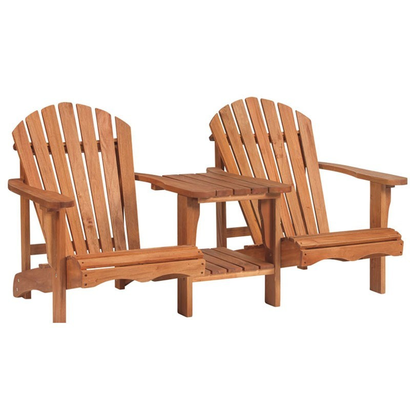 Seduta doppia con ripiano in legno duro Relax - Tuindeco