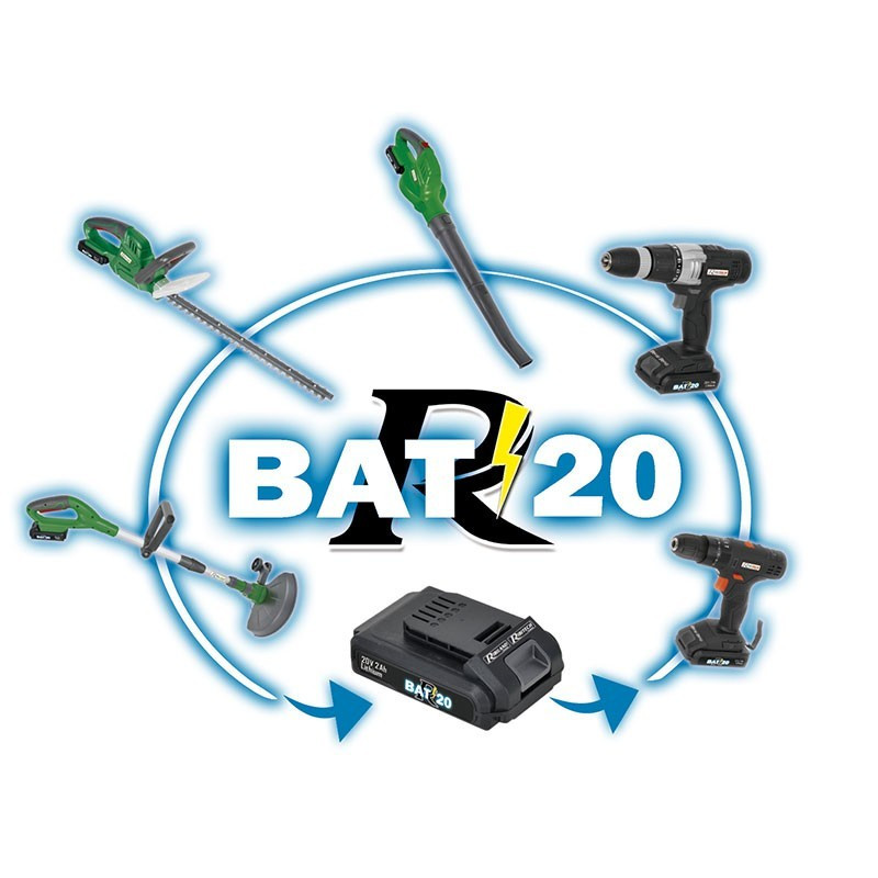 R-BAT20 Batteria agli ioni di litio 20V 2amp - Ribiland