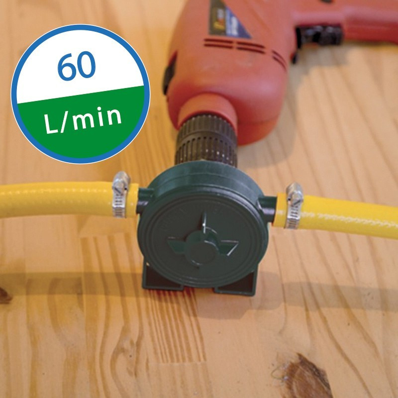 Mini-pompe sur perceuse - 60 L/min - Ribiland