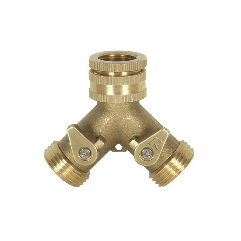 Brass selector nose with shut-off valve 20x27mm - Ribiland
