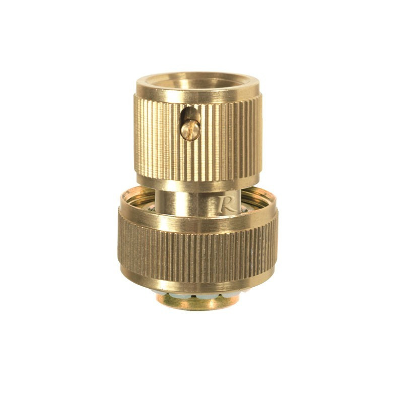 Stop quick coupling Ø19mm in brass - Ribiland