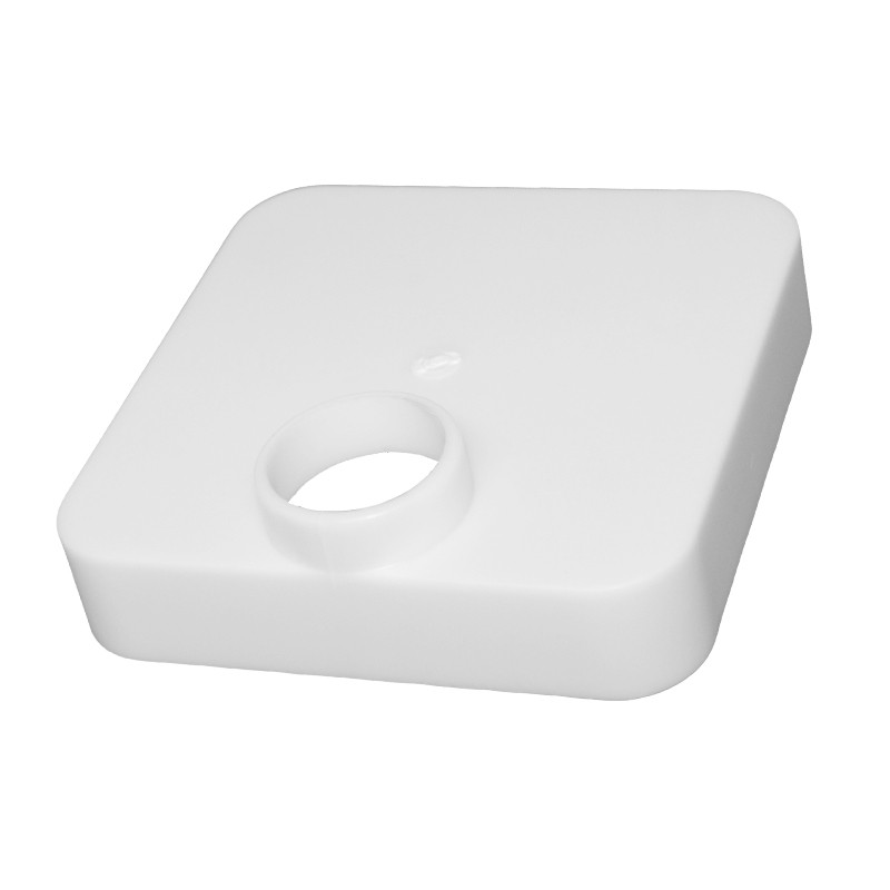 CAP WITH WHITE PVC HOLE 100X100MM