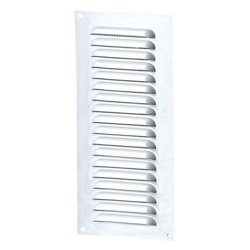 AERATION RECT 100X300MM WHITE ALUMINIUM + INSECT SCREEN