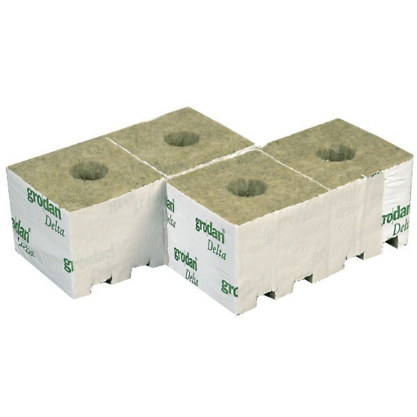 10 Rockwool Cubes 10cm x 10cm x 6.5cm - Grodan