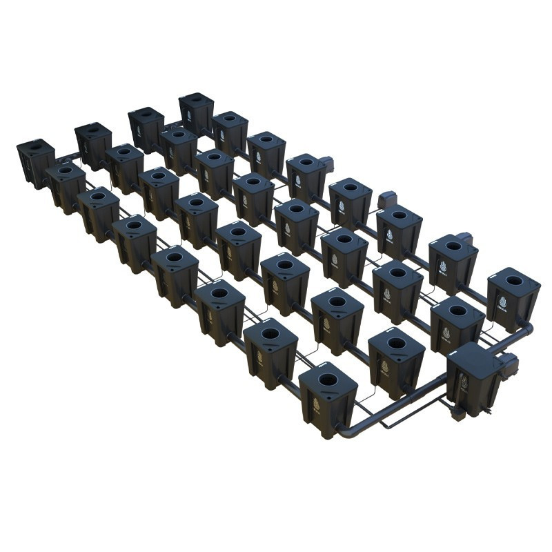 RDWC system 4 rows wide 32+1 with Tuboflex diffuser - Idrolab